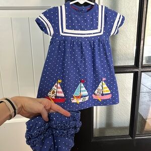 Sailboat embroidery dress